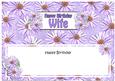 Birthday Wife Daisies Floral Large Dl Matching Insert