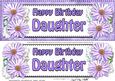 Large Dl Birthday Daughter Daisies Floral 3D Decoupage