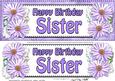 Large Dl Birthday Sister Daisies Floral 3D Decoupage