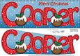 Merry Christmas Cooper Xmas Puds Large Dl & 3D Decoupage