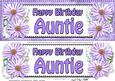 Large Dl Birthday Auntie Daisies Floral 3D Decoupage