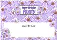 Birthday Aunty Daisies Floral Large Dl Matching Insert