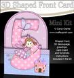 3D 5th Birthday Fairy Shaped Front Card with Decoupage