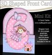 3D 6th Birthday Fairy Shaped Front Card with Decoupage