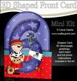 3D 6th Birthday Pirate Shaped Front Card with Decoupage