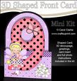 3D 9th Birthday Fairy Shaped Front Card with Decoupage