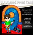 3D 9th Birthday Rock Star Shaped Front Card with Decoupage