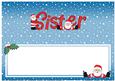 Xmas Sister with Santa Matching Large Dl Insert