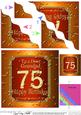 75th Birthday Grandad Beer Label Wavy Corner Stacker