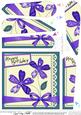Birthday Flowers & Lace Fan Pyramage Topper