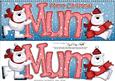 Large Dl Xmas Mum Polar Bears Quick Card 3D Decoupage