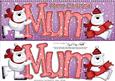 Large Dl Xmas Mum Polar Bears Quick Card 3D Decoupage