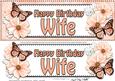 Large Dl Birthday Wife Floral Butterflies 3D Decoupage