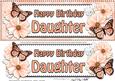 Large Dl Birthday Daughter Floral Butterflies 3D Decoupage