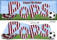 Large Dl Birthday Pops Football Card & 3D Decoupage