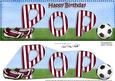 Large Dl Birthday Pop Football Card & 3D Decoupage