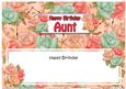 Happy Birthday Aunt Roses Matching Large Dl Insert