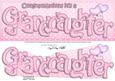 Large Dl Congratulations It's a Granddaughter 3D Decoupage