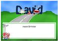 Birthday David Cars Matching Large Dl Insert