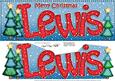 Merry Christmas Lewis Xmas Trees Large Dl & 3D Decoupage