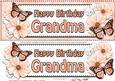 Large Dl Birthday Grandma Floral Butterflies 3D Decoupage