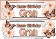Large Dl Birthday Gran Floral Butterflies 3D Decoupage