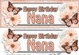 Large Dl Birthday Nana Floral Butterflies 3D Decoupage