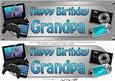Large Dl Birthday Grandpa Gadgets & Gizmos 3D Decoupage