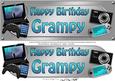 Large Dl Birthday Grampy Gadgets & Gizmos 3D Decoupage