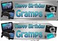 Large Dl Birthday Gramps Gadgets & Gizmos 3D Decoupage