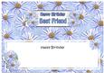 Birthday Best Friend Daisies Floral Large Dl Matching Insert