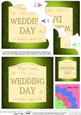 Wedding Day Champers Label Scallop Corner Stacker