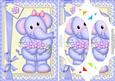 A5 Lola Elephant's Flowers Scallop Corners and Pyramage