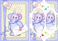 A5 Lola Elephant's Love Letter Scallop Corners and Pyramage