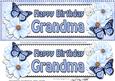 Large Dl Birthday Grandma Floral Butterflies 3D Decoupage