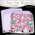 Baby's First Christmas Santa Pop Out Xmas Word Card