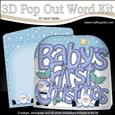 Baby's First Christmas Santa Pop Out Xmas Word Card