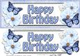 Large Dl Birthday Floral Butterflies Decoupage