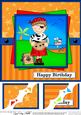 8 x 8 Pirate Joze Birthday Scalloped Corner Topper