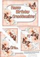 5x7 Flowers & Butterflies Birthday Granddaughter