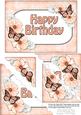 5x7 Flowers & Butterflies Happy Birthday