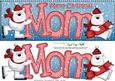 Large Dl Xmas Mom Polar Bears Quick Card 3D Decoupage