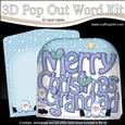 Christmas Grandad Santa Pop Out Xmas Word Card