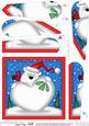 Ben Polar Bear's Xmas Heart Snowball Fan Pyramage Topper