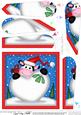 Milly Moo Cow's Xmas Heart Snowball Fan Pyramage Topper
