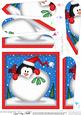 Cute Penguin's Xmas Heart Snowball Fan Pyramage Topper