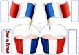 Flying the Flag France Cupcake Felties Shaped Card