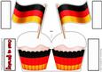 Flying the Flag Germany Cupcake Felties Shaped Card