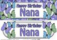 Large Dl Birthday Nana Butterflies Card & 3D Decoupage