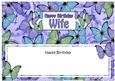 Birthday Wife Floral Butterflies Large Dl Matching Insert